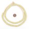 The Bead Chest Pastel Yellow Opaque Recycled Glass Beads 9mm Ghana African Sea Glass Round Large Hole 27 Inch Strand Handmade Fair Trade